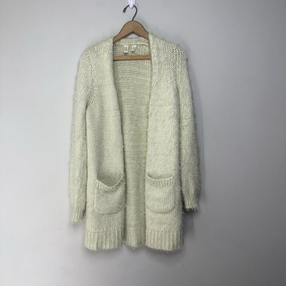 Anthropologie Meadow Rue Whittier Eyelash Cardigan Chunky Knit Sweater Cozy Sz S